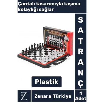 Premium Stratejik Düşünme Odaklanma Hafıza Sosyal Gelişim Çantalı Tasarım Plastik SATRANÇ