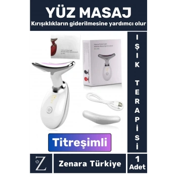 Premium Titreşimli Isıtma Özellikli Işık Terapisi Kırışıklık Cilt Sıkılaştırıcı Yüz Masaj Cihazı