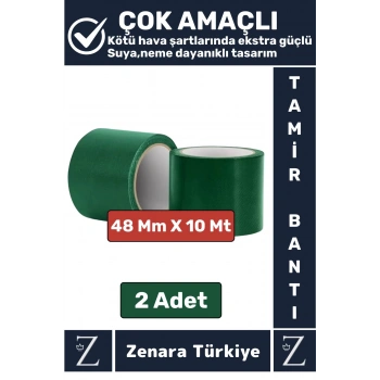 Ultra Güçlü Suya Neme Dayanıklı Çok Amaçlı Onarım Tamir İzolasyon Bantı Yeşil 48 Mmx10 Mt 2 Adet