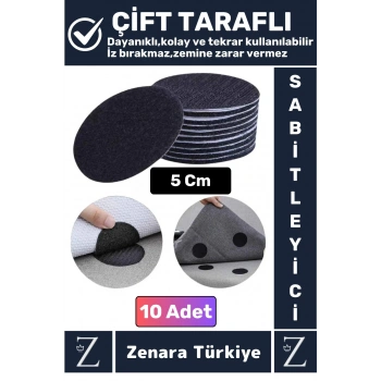 Kendinden Yapışkanlı İz Bırakmaz Tekrar Kullanılabilir Pratik Halı Kilim Kaydırmaz Cırt Bant 10 Adet