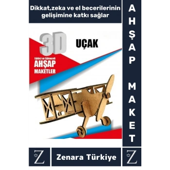 Premium Görsel Zeka El Becerisi Geliştirici Boyanabilir Puzzle Oyun Dekoratif Demonte Ahşap 3D Maket