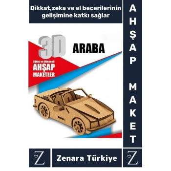 Premium Görsel Zeka El Becerisi Geliştirici Boyanabilir Puzzle Oyun Dekoratif Demonte Ahşap 3D Maket