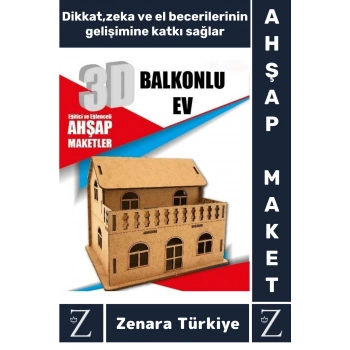 Premium Görsel Zeka El Becerisi Geliştirici Boyanabilir Puzzle Oyun Dekoratif Demonte Ahşap 3D Maket