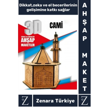 Premium Görsel Zeka El Becerisi Geliştirici Boyanabilir Puzzle Oyun Dekoratif Demonte Ahşap 3D Maket