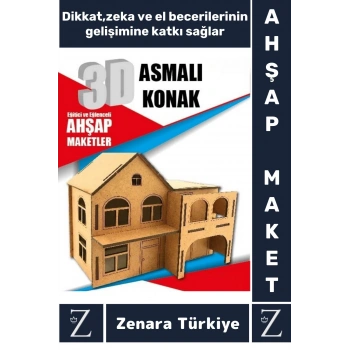 Premium Görsel Zeka El Becerisi Geliştirici Boyanabilir Puzzle Oyun Dekoratif Demonte Ahşap 3D Maket