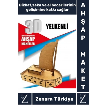 Premium Görsel Zeka El Becerisi Geliştirici Boyanabilir Puzzle Oyun Dekoratif Demonte Ahşap 3D Maket