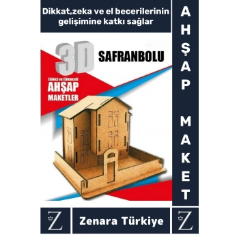Premium Görsel Zeka El Becerisi Geliştirici Boyanabilir Puzzle Oyun Dekoratif Demonte Ahşap 3D Maket