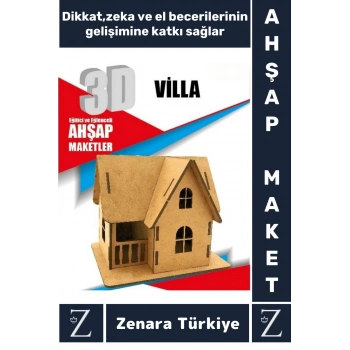 Premium Görsel Zeka El Becerisi Geliştirici Boyanabilir Puzzle Oyun Dekoratif Demonte Ahşap 3D Maket