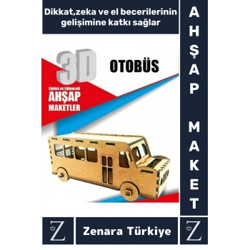 Premium Görsel Zeka El Becerisi Geliştirici Boyanabilir Puzzle Oyun Dekoratif Demonte Ahşap 3D Maket