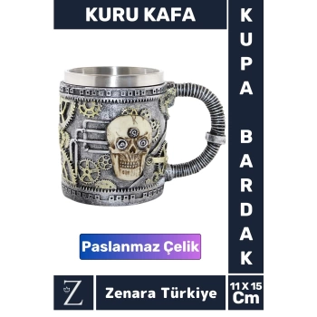 Premium Dekoratif Hediyelik Genç Yetişkin Eğlenceli Tasarım Figür Paslanmaz Çelik Kupa Bardak