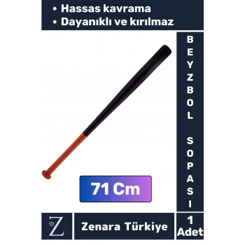 Premum Kırılmaya Dayanıklı Hassas Kavrama Yüksek Kaliteli Ahşap Baseboll Beyzbol Sopası 71 Cm