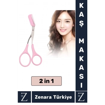 Premium Çok Fonksiyonlu Yüz Kaş Bakım Makası Taraklı Kaş Kesme Düzeltme Şekillendirme Makası 2 in 1