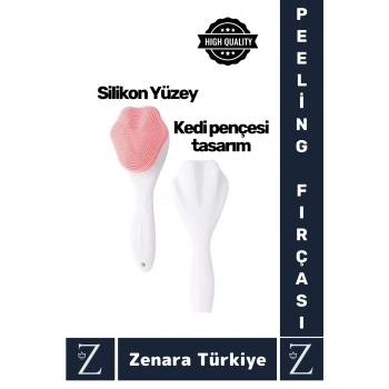 Premium Ergonomik Saplı Sevimli Tasarım Cilt Bakım Yüz Makyaj Temizleme Masaj Etkili Peeling Fırçası