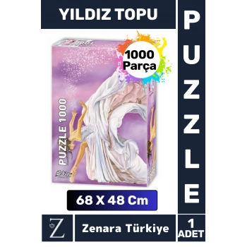 Premium Eğlenceli Eğitici Görsel Algı Problem Çözme Becerisi PUZZLE 1000 Parça YILDIZ TOPU