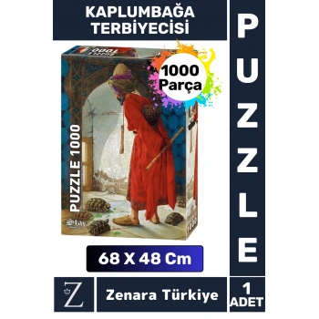 Premium Eğlenceli Eğitici Görsel Algı Problem Çözme Becerisi PUZZLE 1000Parça KAPLUMBAĞA TERBİYECİSİ