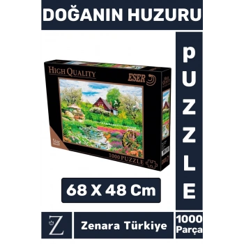 Eğlenceli Eğitici Görsel Algı Motor Beceri Geliştiren Çocuk Boyamalı PUZZLE 1000 Prça DOĞANIN HUZURU