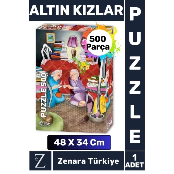 Premium Eğlenceli Eğitici Görsel Algı Motor Becerisi Geliştiren Çocuk PUZZLE 500 Parça ALTIN KIZLAR