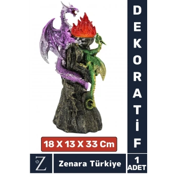 Premium Dayanıklı Kaliteli Çok Şık Dekoratif Hediyelik Özel Gün Biblo Koleksiyon POLYESTER DRAGON