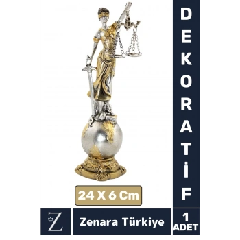 Premium Yüksek Kaliteli Şık Dekoratif Hediyelik Özel Gün Biblo Koleksiyon POLYESTER ADALET FİGÜRÜ