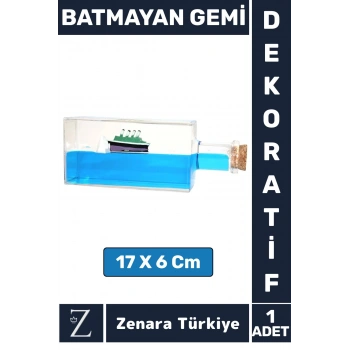 Premium Yüksek Kaliteli Dayanıklı Çok Şık Dekoratif Hediyelik Koleksiyon Denizcilik BATMAYAN GEMİ