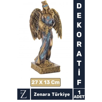 Çok Şık Dekoratif Hediyelik Özel Gün Biblo Koleksiyon Bereket Tanrıçası POLYESTER KANATLI FORTUNA