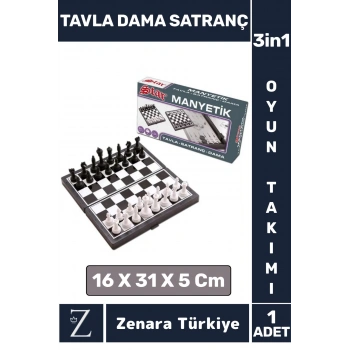 Elit Seri Yüksek Kalite Aile Ev Arkadaş Kahve Cafe Koleksiyon TAVLA DAMA SATRANÇ 3 in 1 Oyun Seti