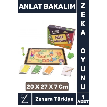 Premium Eğlenceli Eğitici Öğretici Zeka Geliştirici Arkadaş Aile Grup Kutu Oyun Takımı ANLAT BAKALIM