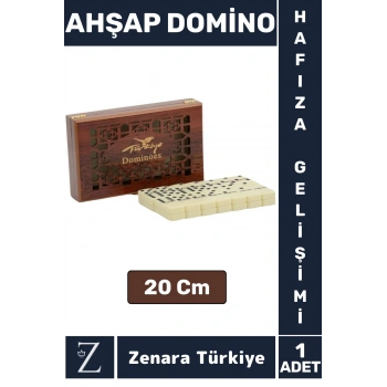 Premium Eğitici Eğlenceli Hafıza Gelişimi Aile Arkadaş Grup Dayanıklı Ahşap Kutulu DOMİNO OYUNU