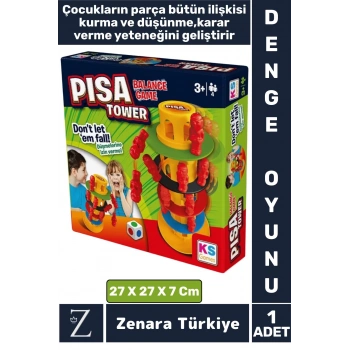 Eğitici Parça Bütün İlişki Kurma Hızlı Düşünme Karar Verme Beceri Eğlenceli Denge Oyunu PİSA KULESİ