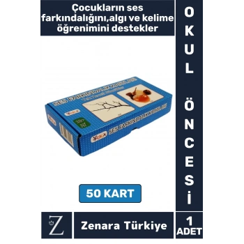 Okul Öncesi Ses Farkındalık İşitsel Algı Dikkat Gelişimi FARKINDALIK KARTLARI-TEK HECELİ SÖZCÜKLER