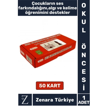 Okul Öncesi Ses Farkındalık İşitsel Algı Dikkat Gelişimi FARKINDALIK KARTLARI-ÇOK HECELİ SÖZCÜKLER