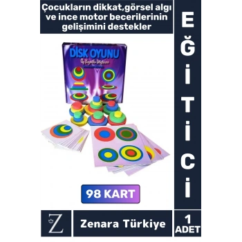 Çocuk Dikkat Görsel Algı Uzamsal Algı İnce Motor Becerileri Gelişimi Eğitici Eğlenceli DİSK OYUNU