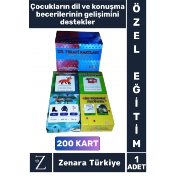 Eğitici Görsel Algı Dil İletişim Becerisi Gelişimi Özgüven Kazanımı ÖZEL EĞİTİM DİL TERAPİ KARTLARI