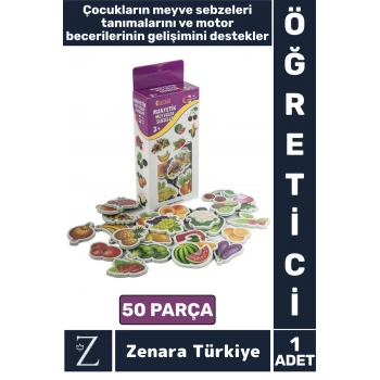 Çocuk Görsel Algı Koordinasyon Gelişimi Meyve Sebze Öğrenimi Eğitici Eğlenceli MANYETİK HAYVANLAR