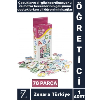 Çocuk Eğitici Görsel Algı Koordinasyon Dil Öğrenimi Gelişimi Manyetik Harfler TÜRKÇE İNGİLİZCE