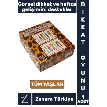 Eğitici Görsel Algı Hafıza Dikkat Koordinasyon Gelişimi Eğlenceli Oyun NEŞELİ KALEMLERLE DİKKAT