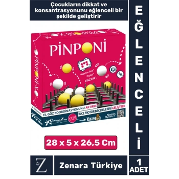 Eğlenceli El-Göz Koordinasyonu Konsantrasyon Dikkat Geliştiren Eğitici Çocuk Oyun PİNPONİ