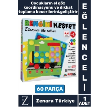Eğitici El Göz Koordinasyon Parça Bütün İlişkisi Kavrama Çocuk Eğlenceli Oyun RENGİNİ KEŞFET
