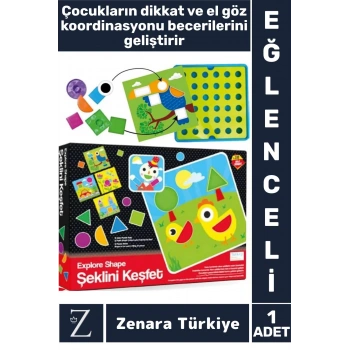 Çocuk El Göz Koordinasyon Parça Bütün İlişkisi Kavrama Eğitici Eğlenceli Oyun ŞEKLİNİ KEŞFET