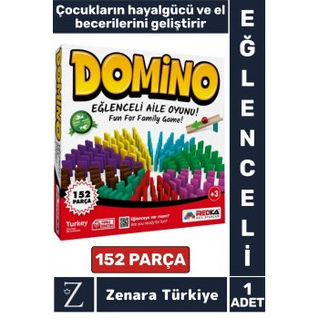 Eğitici Koordinasyon Odaklanma Beceri Geliştirici Aile Arkadaş Grup Oyunu Eğlenceli Ahşap DOMİNO