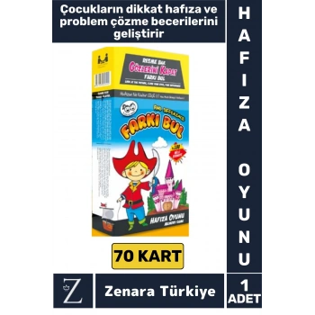 Eğitici Dikkat Hafıza Problem Çözme Beceri Geliştirici Eğlenceli Çocuk Oyun FARKI BUL