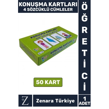 Eğitici Görsel Algı Dikkat İletişim Dil Bilgisi Geliştiren Çocuk KONUŞMA KARTLARI 4 SÖCÜKLÜ CÜMLELER