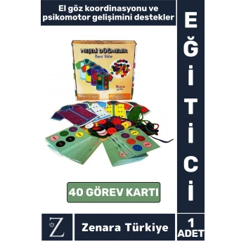 Eğitici Görsel Algı El-Göz Koordinasyonu Beceri Geliştirici Eğlenceli Çocuk Oyun NEŞELİ DÜĞMELER