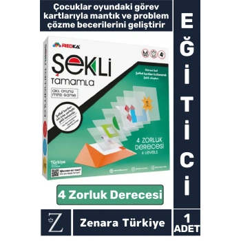 Eğitici Görsel Algı Zeka Problem Çözme Becerisi Geliştirici Eğlenceli Çocuk Oyun ŞEKLİ TAMAMLA