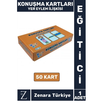 Eğitici Görsel Algı Dikkat İletişim Dil Bilgisi Geliştiren Çocuk KONUŞMA KARTLARI YER EYLEM İLİŞKİSİ
