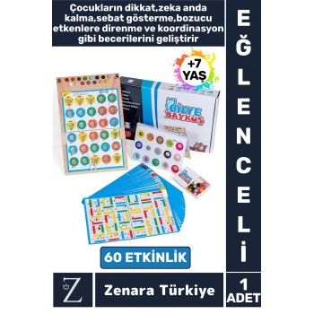 Eğlenceli Görsel Algı Dikkat Zeka Hafıza El-Göz Koordinasyonu Geliştirici Oyun BİLYE BAYKUŞ 7+ YAŞ