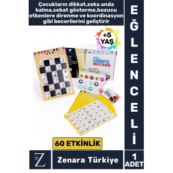 Eğlenceli Görsel Algı Dikkat Zeka Hafıza El-Göz Koordinasyonu Geliştirici Oyun BİLYE BAYKUŞ 5+ YAŞ