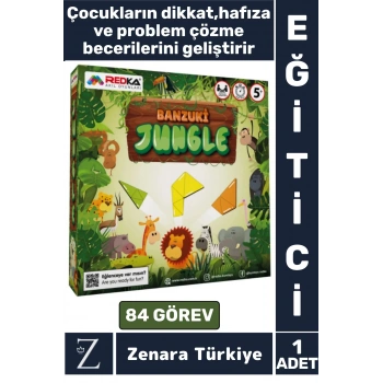 Eğitici Dikkat Hafıza Mantıksal Düşünme Problem Çözme Becerisi Geliştirici Eğlenceli BANZUKİ JUNGLE