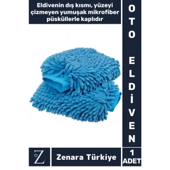Yumuşak Oto Araç İç Dış Elektronik Otomobil Detay Esnek Mikrofiber Yıkama Temizleme Eldiveni