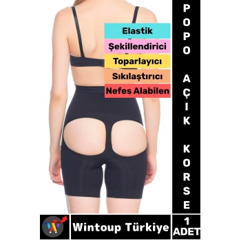 Özel Üretim Alt Karın Bel Toparlayan Sıkılaştıran Popo Şekillendiren Elastik POPO AÇIK PAÇALI KORSE